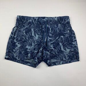 Eddie Bauer Blue Tropical Print Pull On Shorts 4